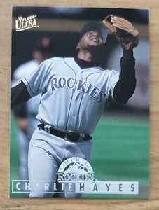 1995 Fleer Ultra Charlie Hayes Baseball Card #154 Rockies 3B Mid-Grade VG