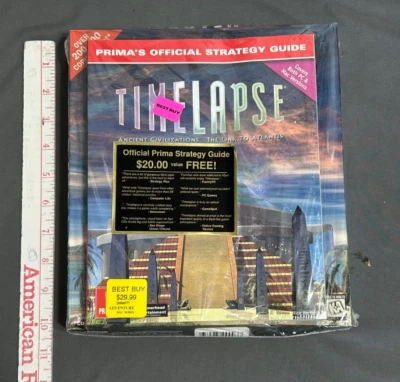 1998 vtg MAC PC game TIMELAPSE ANCIENT ATLANTIS + Strategy Guide SEALED NEW #2 - Image 1 of 4