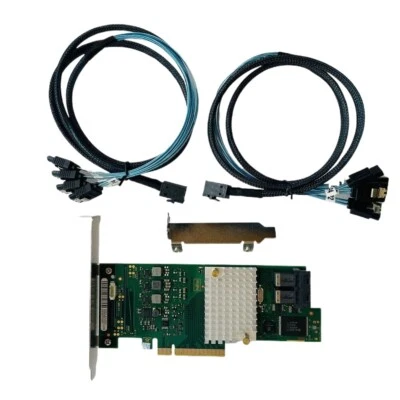 Fujitsu LSI SAS3008 9300-8i HBA Controller 12Gbps IT Mode ZFS TrueNAS+8643 cable - Image 1 of 4