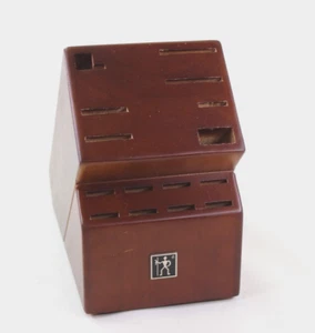 J.A. Henckels Dark Hard Wood 15 Slot Knife Storage Block - Picture 1 of 5