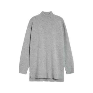 HALOGEN Nordstrom Grey Heather Wool Cashmere Turtleneck Sweater Lightweight XS - Picture 1 of 3