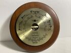 Vintage Bey-Berk France Barometer Thermometer Brass on Wood (Missing Hands)