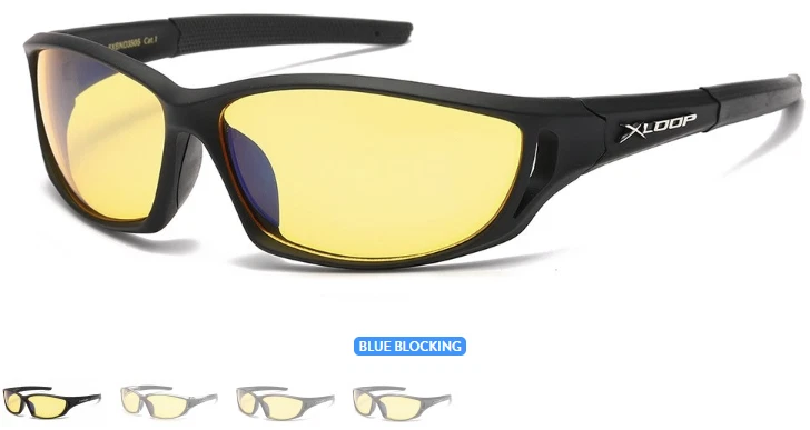 X-Loop Blue Light Filter Blocking Lens Sunglasses Night Driving Sports Golf Hike - Image 1 of 1
