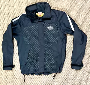Harley Davidson Hooded Rain Waterproof PVC Coated Jacket Motorcycle Size Large - Bild 1 von 16
