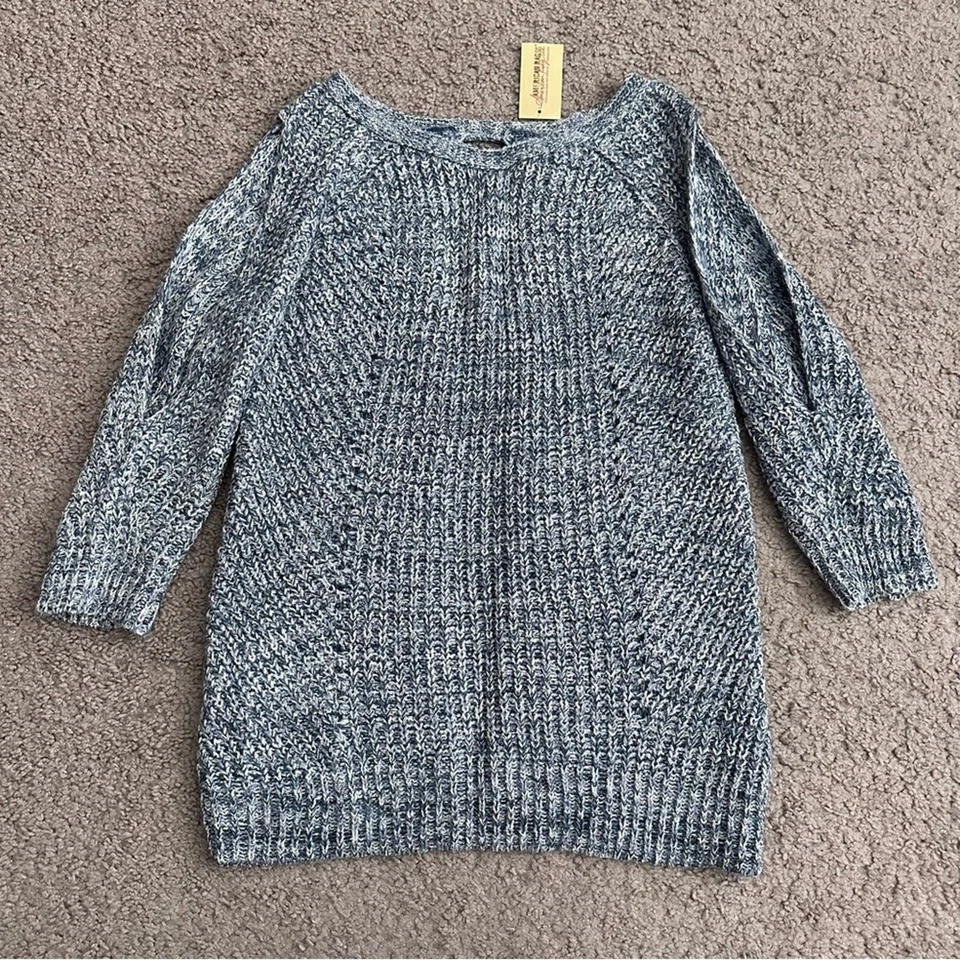 American Rag Marled Knit 3/4 Slit Sleeve Sweater S - Image 1 of 4