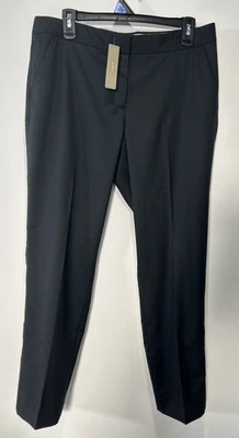Pantalones de vestir J.Crew para mujer talla 10 negros súper 120s lana rectos nuevos con etiquetas Foto 1 de 4