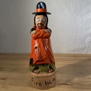 Vintage handbemalt Albertas Formen Keramik indisch Feuer Wasser Dekanter 12,5" - Bild 1 von 17