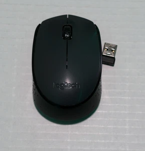 Logitech M170 Black Wireless Bluetooth Mouse WITH USB RECEIVER - Tested & Works - Picture 1 of 3