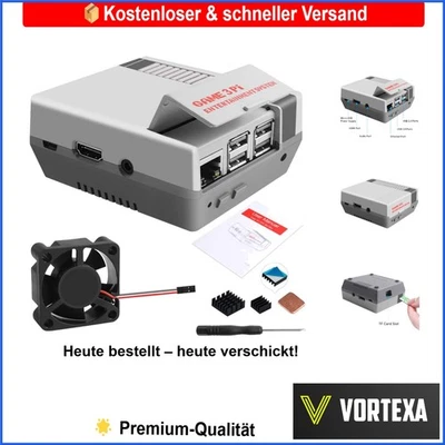Kühlendes Retro-Design Gehäuse für Raspberry Pi 2B/3B+ mit Lüfter von Geeekpi - Bild 1 von 4