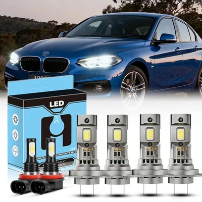 For BMW 125i 128i 135i 2009-2013 6x Front LED Headlight Fog Light Bulbs Kit - Image 1 of 4