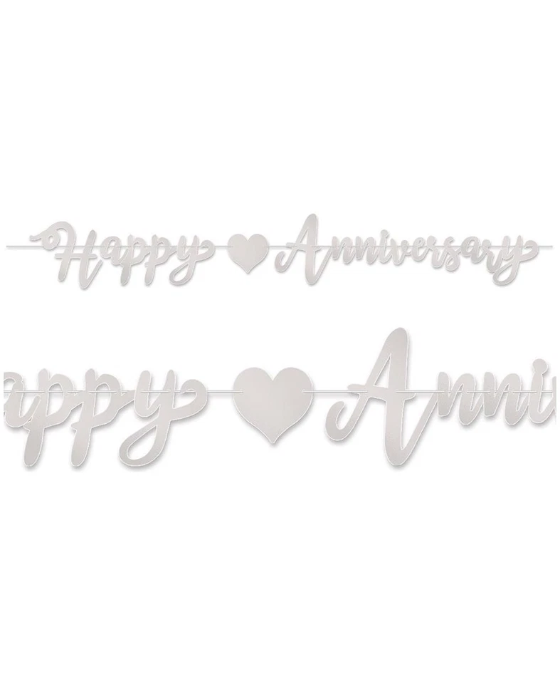 Lámina Feliz Aniversario Streamer de Talla 71/2" x 6' - Beistle Foto 1 de 1