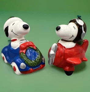 2 Ornamenti Natalizi Vintage Snoopy Giappone 1965 1966 Arachidi da Collezione - Foto 1 di 17