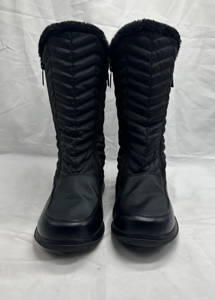 Totes Women's Quilted Winter Boots Black Size 9 W Zip Closure - Image 1 of 4