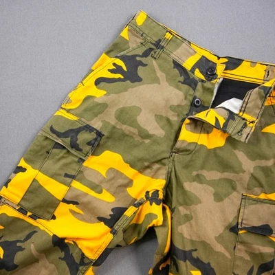 Pantalones de fatiga militares Rothco militares de combate camuflados amarillos carga del ejército BDU se adapta a 29X31 Steet Foto 1 de 4