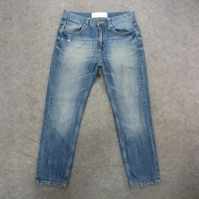 Paperdenim&cloth Jeans Mens 33x30 Blue Distressed Denim Straight Leg Classic - Image 1 of 4