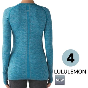 Lululemon Swiftly Tech Long Sleeve Crew in Indian Ocean / Black - 4  | NWOT  - Picture 1 of 23