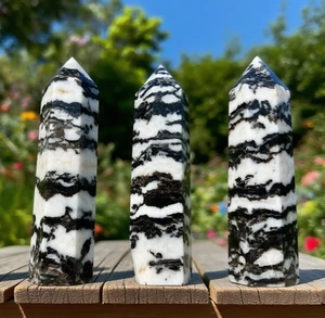 Zebra Jasper Tower | Grounding Stone • Natural Striped Pattern Unique Home Decor - Picture 1 of 3