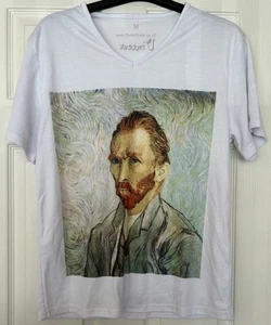 Camiseta Blanca Bellas Artes Autorretrato Van Gogh Talla Mediana Unisex - Imagen 1 de 5