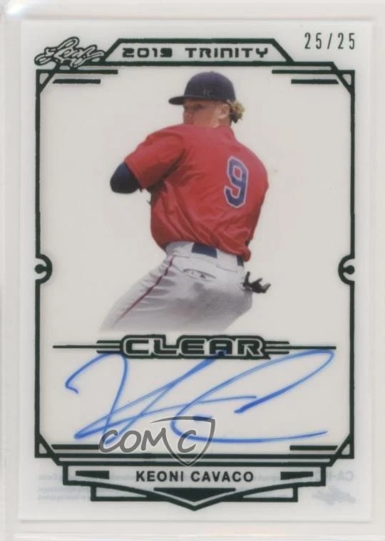 2019 Leaf Trinity Clear Auto Green /25 Keoni Cavaco #CA-KC1 Auto - Image 1 of 2