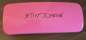Estuche rígido para gafas de sol Betsy Johnson vibrante rosa y estampado de leopardo - Imagen 1 de 4