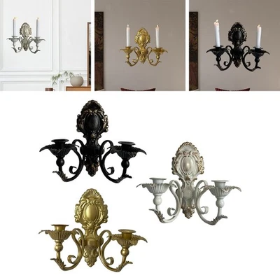 Candelabro de pared candelabro de hierro para comedor dormitorio camino Foto 1 de 2