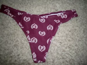 VICTORIAS SECRET THONG RUBY HERITAGE LOGO LARGE NEW - Picture 1 of 1