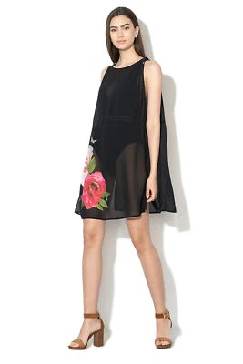 TED BAKER Magnífico Vestido Rosa Estampado Floral Corbata Cintura Playa Natación Cubrir S Foto 1 de 4