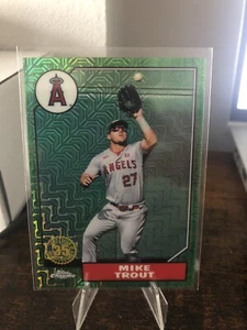 2022 Topps Baseball - T87C-50 Mike Trout - Green Mojo Refractor #96/99!!! - Picture 1 of 3
