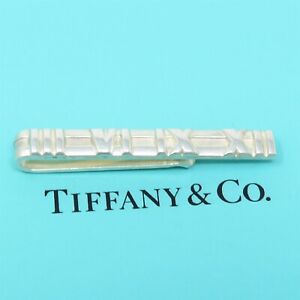 NYJEWEL Tiffany & Co. 925 Sterling Silver 1995 Atlas Tie Bar Clip 