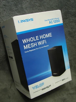 Linksys VLP0101B Velop AC1200 2 LAN Port Whole House WiFi 5 Mesh Wireless Router - Image 1 of 4