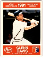 1991 Post Canada Super Star Series Glenn Davis #14 Houston Astros