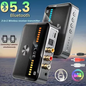 Wireless Bluetooth 5.3 Audio Transmitter NFC Receiver Stereo HiFi Adapter AUX DE - Bild 1 von 15