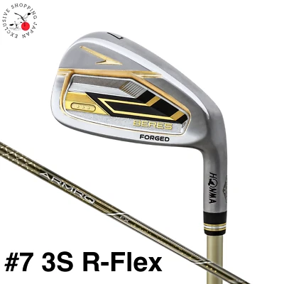 HONMA Golf BERES 09 3S 3 Star Iron #7 R Flex ARMRQ FX Graphite Shaft 2024 MTO - Image 1 of 4