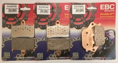 EBC Fritté Frein avant et Arrière Coussinets Pour Honda VTR1000 Firestorm (1997 - Photo 1/4