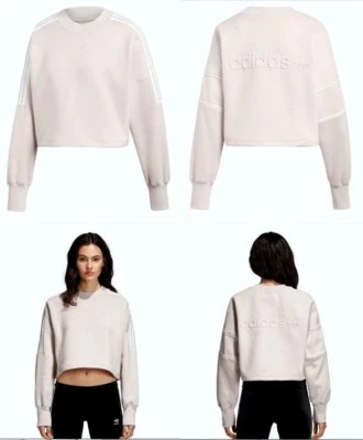 Sudadera corta Adidas para mujer mediana púrpura hielo emblema en relieve DH4656 Foto 1 de 4