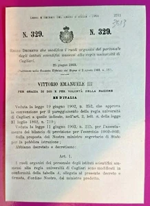 Cagliari Regio Erlass X Umbau Rollen Bahnpersonal Regia Universität' - Bild 1 von 1