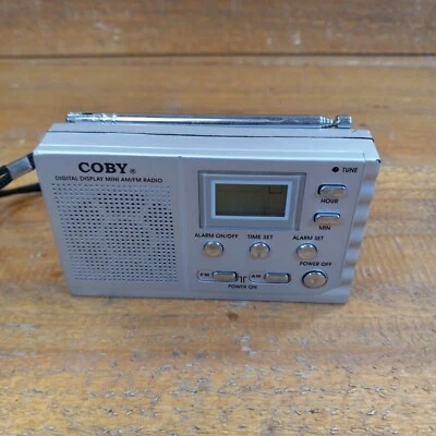 Coby Digital Display AM/FM Radio CX-53 Alarm Clock Speaker Earbuds New Sealed - Image 1 of 4
