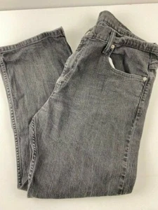 LEVI STRAUSS 569 ORIGINAL RIVETED BLACK DENIM REGULAR FIT JEANS SIZE W36 & L30  - Picture 1 of 6