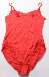 Free People Women's Side Of Sass Lace Trim Bodysuit CG2 Lady Bird Size XL NWT - Picture 1 of 9