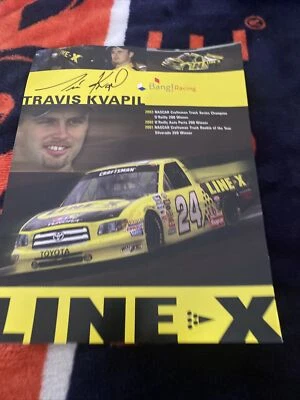 NASCAR Craftsman Truck Champ TRAVIS KVAPIL,Extremely Rare AUTOGRAPHED 2004 PHOTO - Image 1 of 4