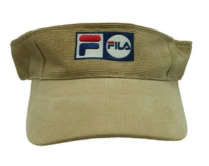FILA KORD SONNENBLENDE HUT KHAKI EINHEITSGRÖSSE VERSTELLBAR HIP-HOP KAPPE VINTAGE NEU MIT ETIKETT - Bild 1 von 4