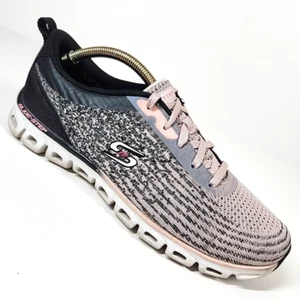 Scarpe da corsa sportive Skechers Glide Step sneakers donna 9 nero rosa 104325 vegan - Foto 1 di 14