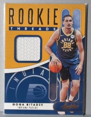 2019-20 Absolute Memorabilia Rookie Threads Level 1 Indiana Pacers Goga Bitadze - Image 1 of 2