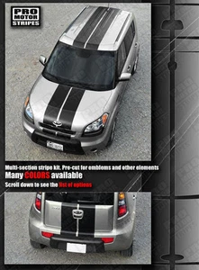 For KIA SOUL 2008-2019 Over Top Sport Double Stripes Decals (Choose Color) - Picture 1 of 2