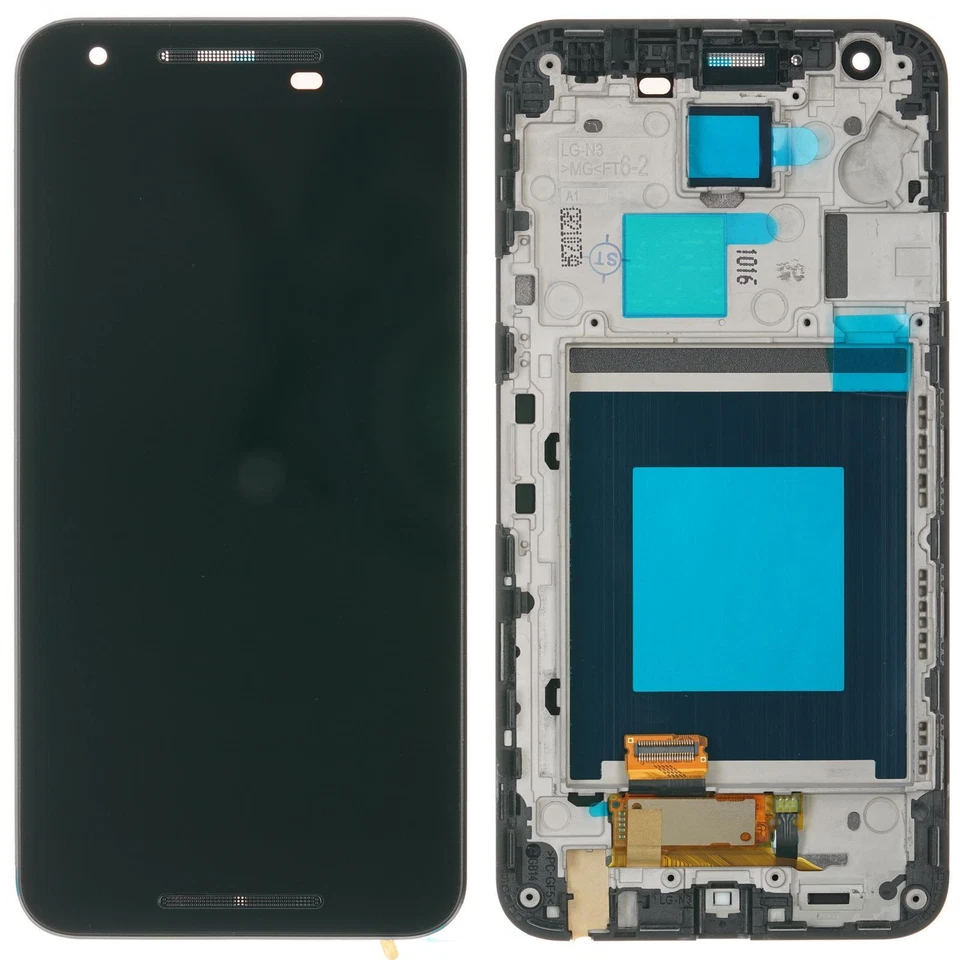 Google Nexus 5X LG H791 H790 modulo display LCD touchscreen vetro schermo nero - Immagine 1 di 1
