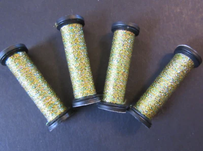 4 Kreinik Balger Metallics Blending Filament #045 CONFETTI GOLD Thread lot - Image 1 of 4