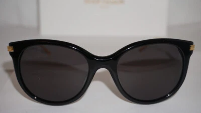 Nuevas gafas de sol Boucheron Cateye negras doradas grises BC0101S 001 53 20 135 Foto 1 de 4