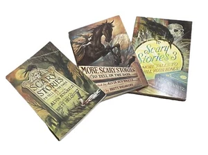Scary Stories To Tell in the Dark Books Set X3 Alvin Schwartz Halloween Horror - Imagen 1 de 4