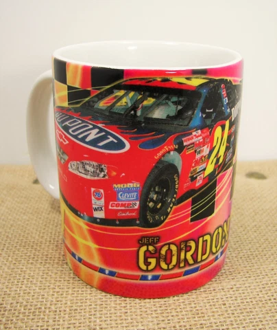 DU PONT Jeff Gordon Coffee Mug Cup #24 Monte Carlo Race Car NASCAR Vintage 2003 Cover