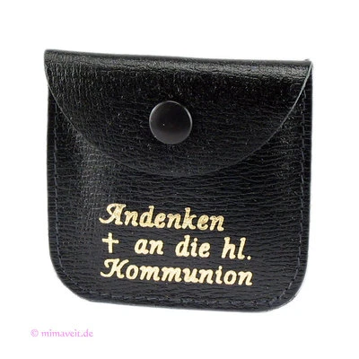 Rosenkranz Etui Leder - schwarz- Andenken Hl. Kommunion - Bild 1 von 2